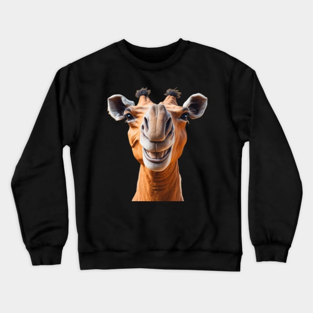 Smiling Camel Crewneck Sweatshirt by Spazashop Designs